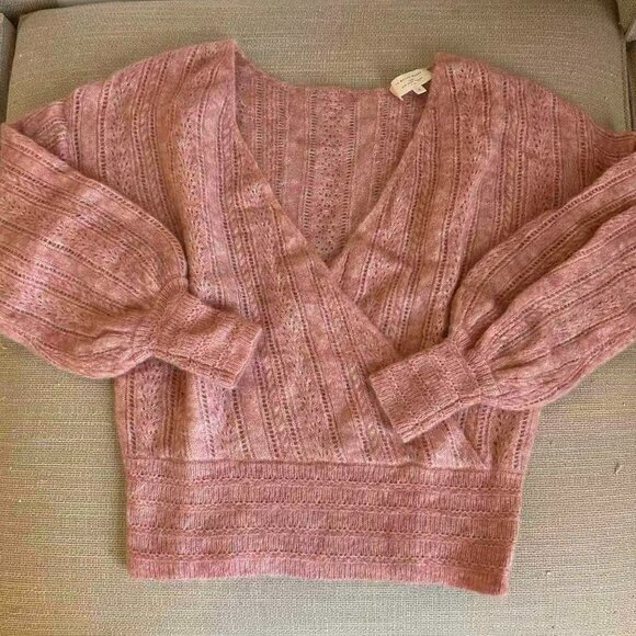 BEST Sezane Cristina Jumper Small Blush Pink Sweater French Wool Mohair - Picture 8 of 11